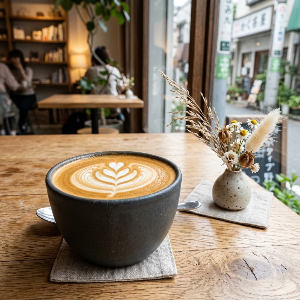 Latte art and beautiful cup